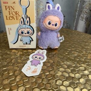 Popmart THE MONSTERS Pin for Love Series-Vinyl Plush Pendant “?” OPEN BOX NEW!